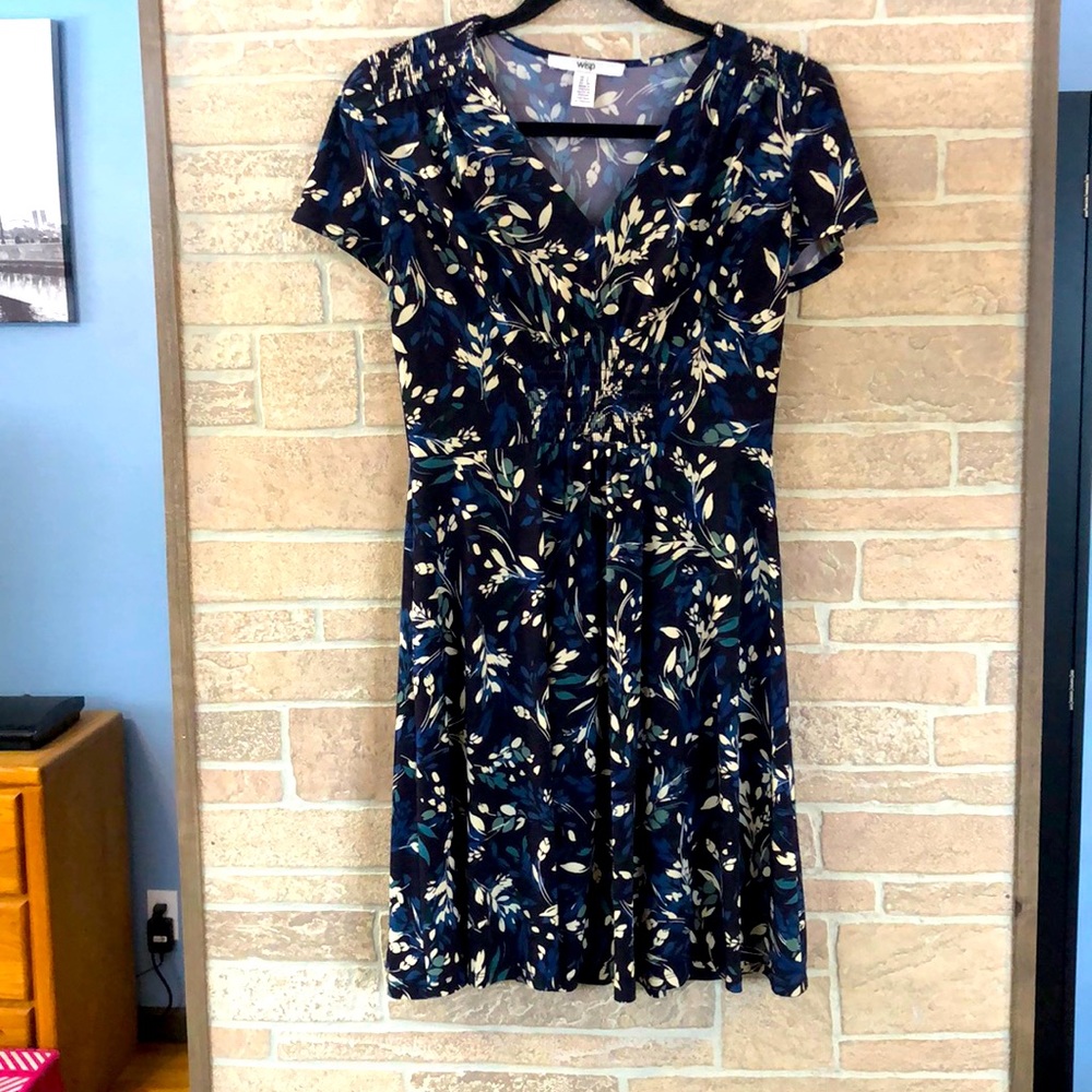 Green and blue summer dress